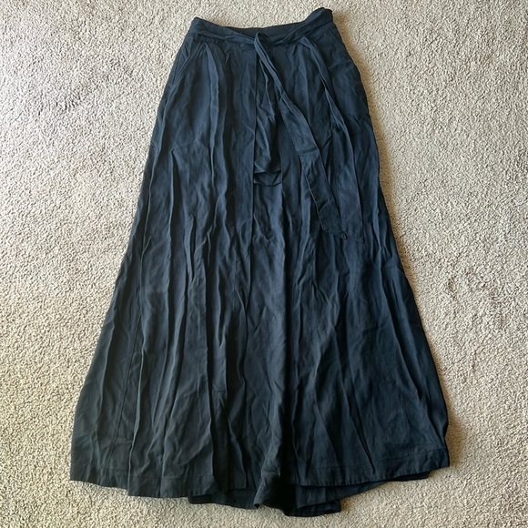 Free People Black Mini to Maxi Faux Wrap Skirt - Picture 1 of 9